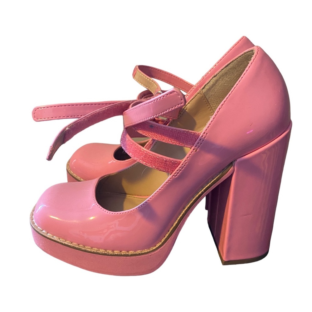 Steve Madden pink patent Barbie maryjanes